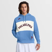 Sweat à capuche Nike bleu clair pour homme, Philadelphia Phillies, collection Cooperstown Legacy des années 80