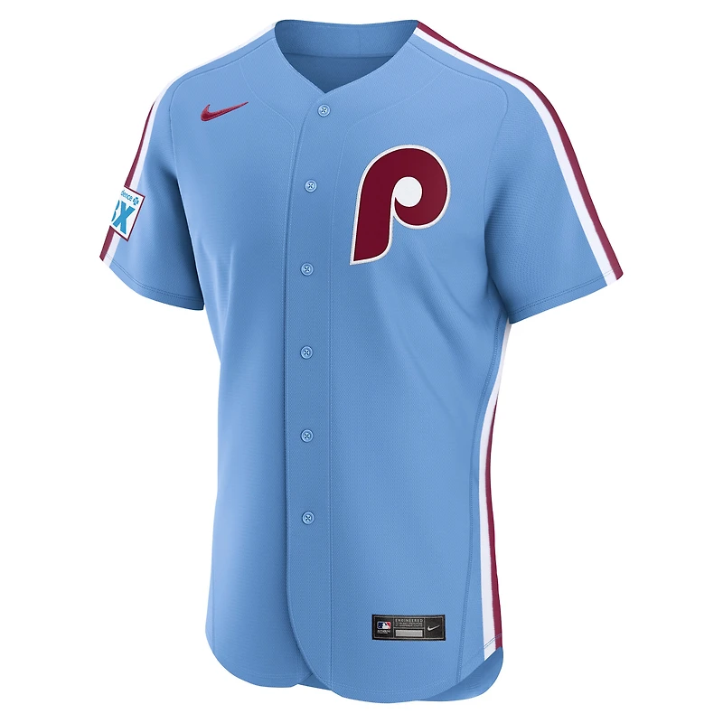 Men's Nike White Philadelphia Phillies Home Sponsor Patch Authentic Jersey