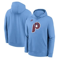Sweat à capuche Nike Club Logo Collection Cooperstown des Philadelphia Phillies bleu clair pour homme