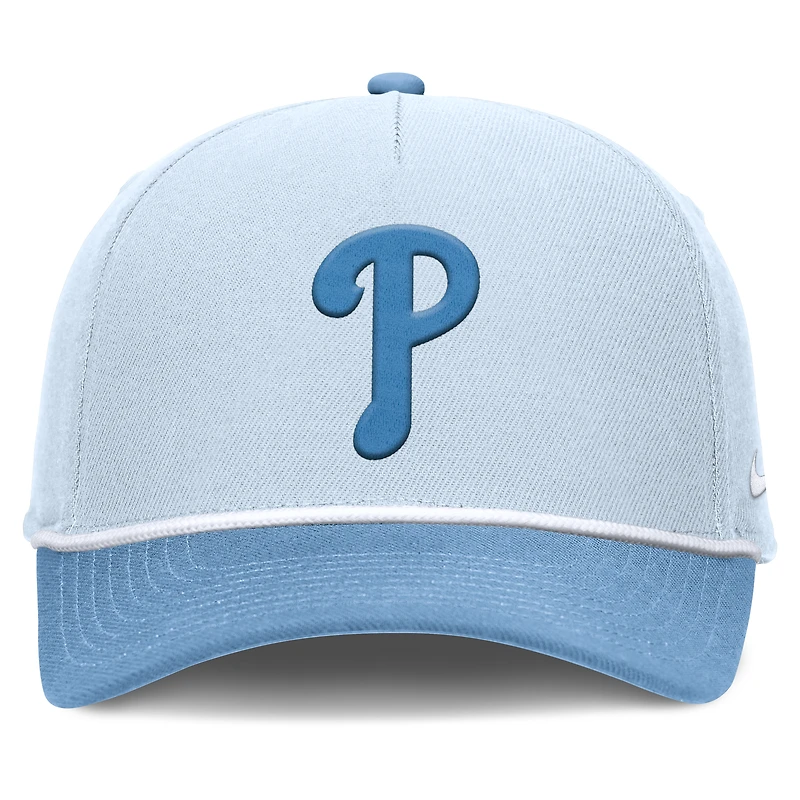 Men's Nike Light Blue Philadelphia Phillies Rise Dri-Fit Adjustable Hat