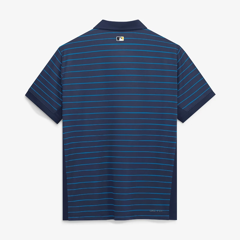 Polo Nike Authentic Collection City Connect rayé Victory Dri-FIT pour homme, bleu marine/bleu roi, Philadelphia Phillies.