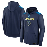 Sweat à capuche Nike bleu marine Philadelphia Phillies Authentic Collection City Connect Therma pour homme