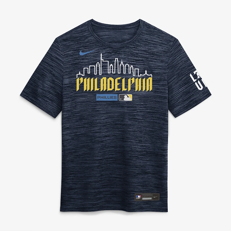 Men's Nike Navy Philadelphia Phillies Authentic Collection City Connect Velocity Dri-FIT T-Shirt