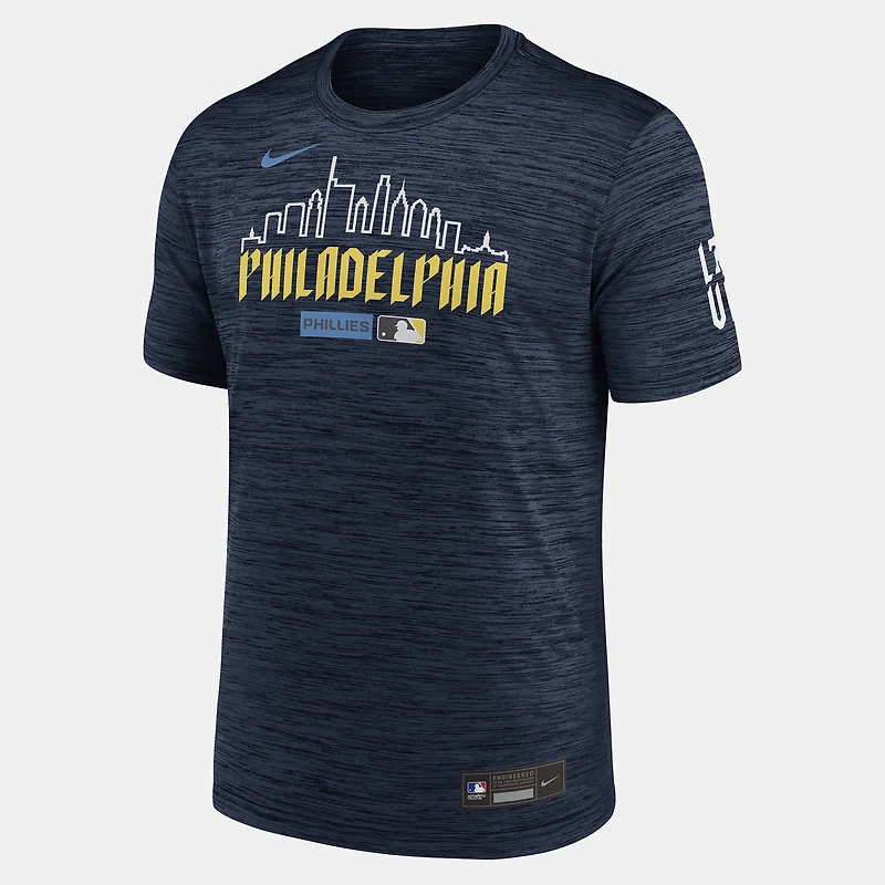 Men's Nike Navy Philadelphia Phillies Authentic Collection City Connect Velocity Dri-FIT T-Shirt