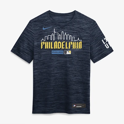 Men's Nike Navy Philadelphia Phillies Authentic Collection City Connect Velocity Dri-FIT T-Shirt