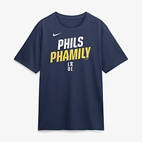 T-shirt Nike Dri-FIT bleu marine pour homme, Philadelphia Phillies City Connect Team Phrase Script