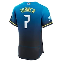 Men's Nike Navy Trea Turner Philadelphia Phillies City Connect Authentic Sponsor Patch Jersey