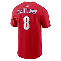 Men's Nike Nick Castellanos Red Philadelphia Phillies  Name & Number T-Shirt