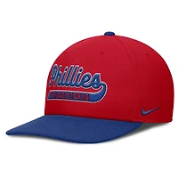 Casquette Snapback Nike Pro Performance pour homme rouge/bleu royal des Philadelphia Phillies