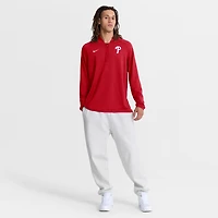 Men's Nike Red Philadelphia Phillies Authentic Collection Dri-FIT Raglan Half-Zip Pullover