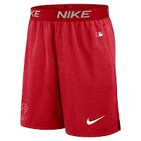 Short en tricot performance Nike Philadelphia Phillies Authentic Collection pour homme rouge