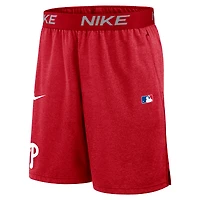 Short Nike rouge en tricot Performance pour homme, collection authentique des Philadelphia Phillies