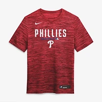 T-shirt Nike Velocity Dri-FIT Authentic Collection pour homme, rouge, Philadelphia Phillies