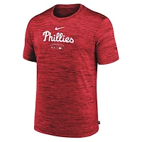 T-shirt Nike rouge Philadelphia Phillies Authentic Collection Velocity Performance pour homme