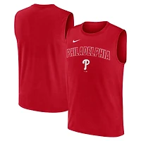 Débardeur Nike rouge Philadelphia Phillies Knockout Dri-FIT pour homme