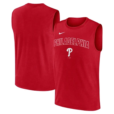 Débardeur Nike rouge Philadelphia Phillies Knockout Dri-FIT pour homme