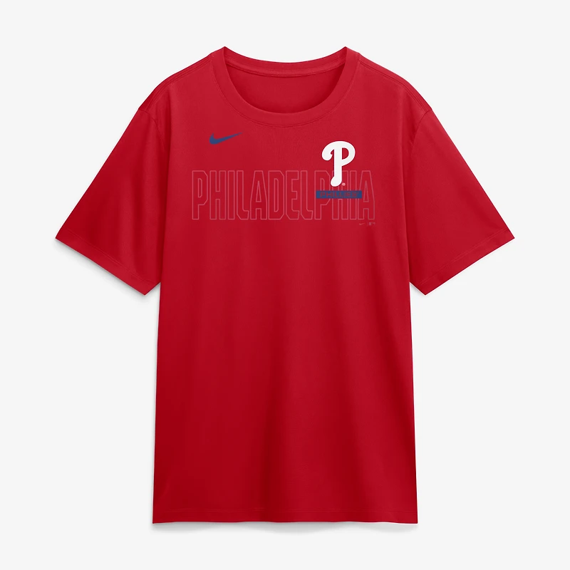 T-shirt Nike rouge Philadelphia Phillies Knockout Team Legend Dri-FIT pour homme