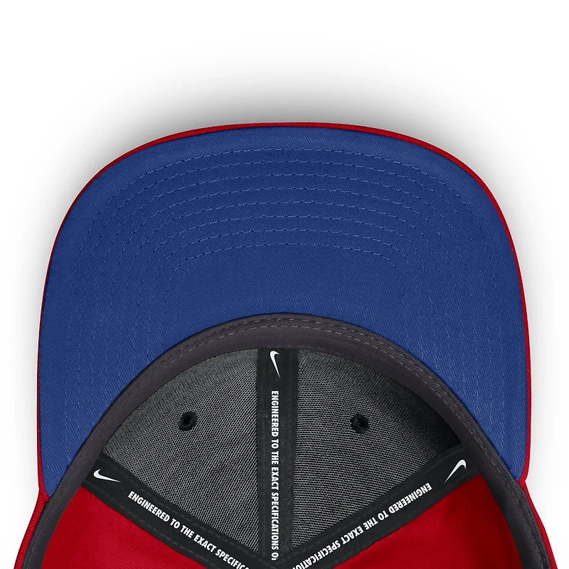 Casquette Nike rouge Philadelphia Phillies Primetime Rise Dri-FIT Flex pour homme
