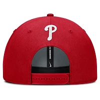 Casquette ajustable Nike Red Philadelphia Phillies Rise Gaberdine pour homme