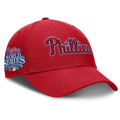 Casquette ajustable Nike Red Philadelphia Phillies Rise Gaberdine pour homme