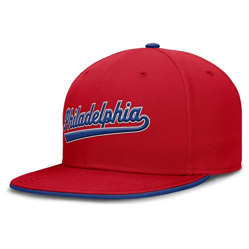 Casquette ajustée True Performance Nike rouge pour homme des Philadelphia Phillies