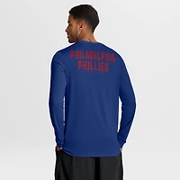 T-shirt à manches longues Nike Royal Philadelphia Phillies 2-Hit Legend Dri-FIT pour homme