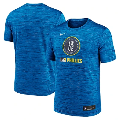 T-shirt Nike Royal Philadelphia Phillies Authentic Collection City Connect Velocity Dri-FIT pour homme