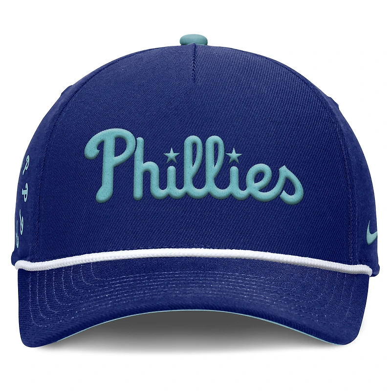 Casquette ajustable Nike Royal Philadelphia Phillies pour homme, motif Père's Day Rise
