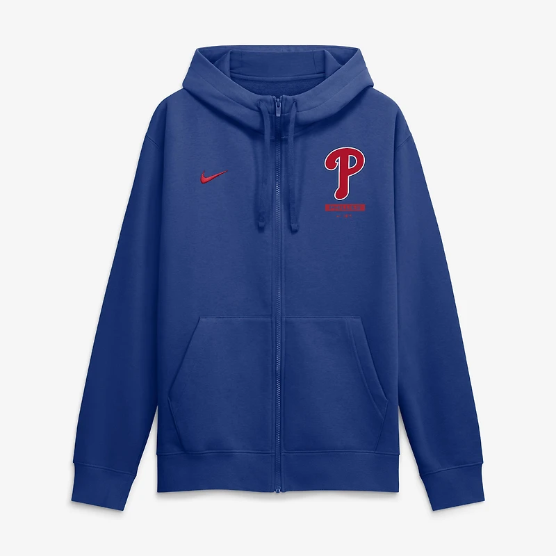 Men's Nike Royal Philadelphia Phillies Primetime Lockup Full-Zip Hoodie