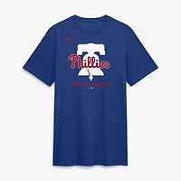 Men's Nike  Royal Philadelphia Phillies Tri-Blend Logo T-Shirt