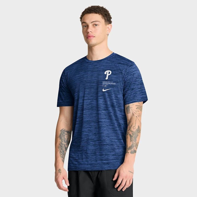 Men's Nike Royal Philadelphia Phillies Velocity Dri-FIT T-Shirt