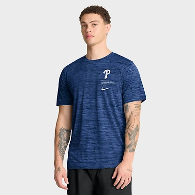 T-shirt Nike Velocity Dri-FIT bleu royal Philadelphia Phillies pour homme