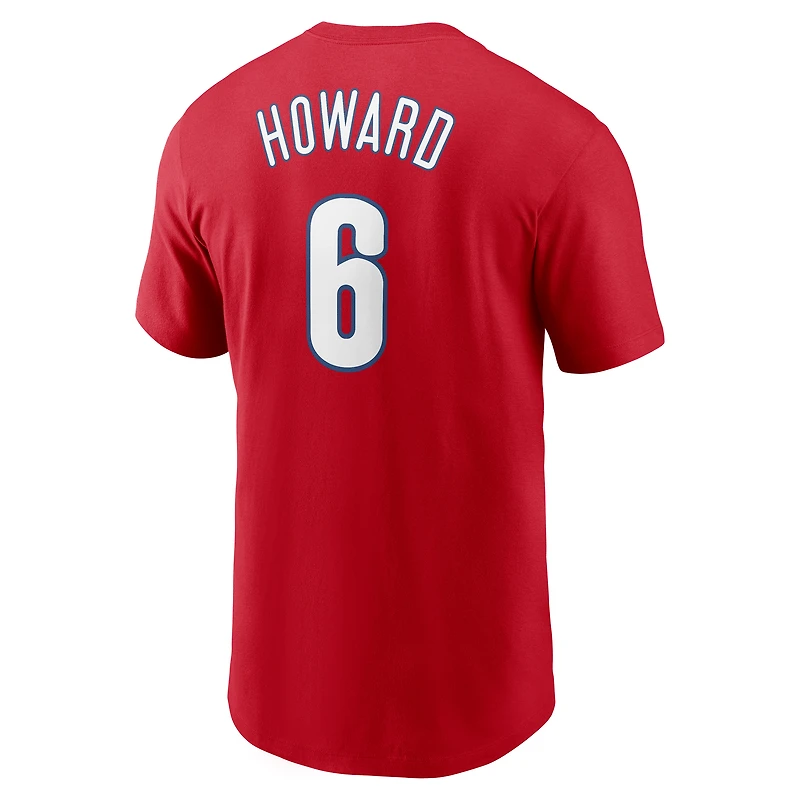 T-shirt Nike rouge pour homme avec nom et numéro Fuse des Philadelphia Phillies de Ryan Howard