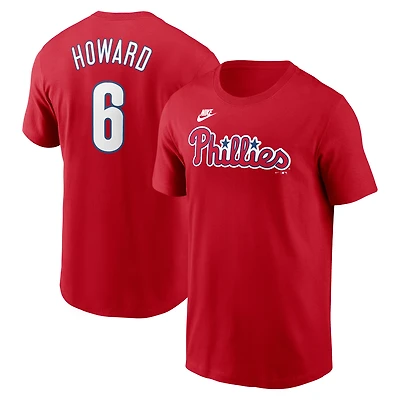 T-shirt Nike rouge pour homme avec nom et numéro Fuse des Philadelphia Phillies de Ryan Howard