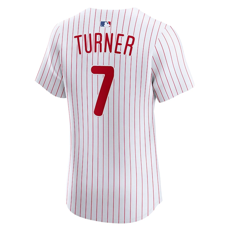Men's Nike Trea Turner White Philadelphia Phillies Home Elite Jersey