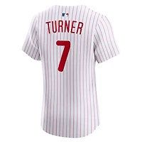 Men's Nike Trea Turner White Philadelphia Phillies Home Elite Jersey