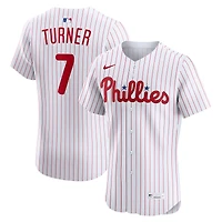 Maillot Nike Trea Turner blanc domicile Elite des Phillies de Philadelphie pour homme