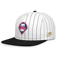 Casquette ajustable Nike Pro Philadelphia Phillies Cooperstown Collection blanche et noire pour homme