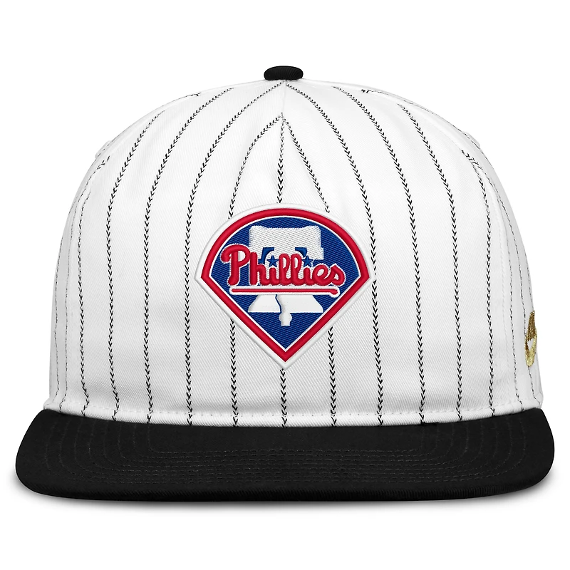 Casquette ajustable Nike Pro Philadelphia Phillies Cooperstown Collection blanche et noire pour homme