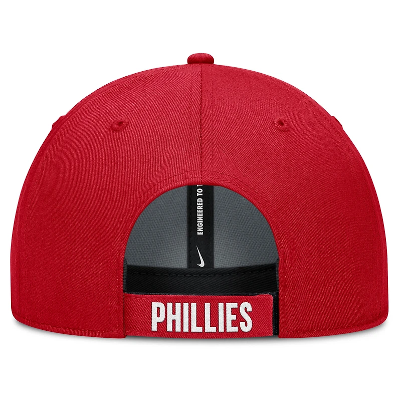 Casquette ajustable Nike blanche/rouge Philadelphia Phillies Club Performance pour homme