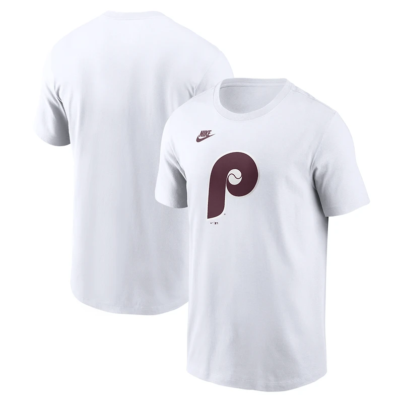T-shirt Nike blanc pour homme, logo de la collection Cooperstown des Phillies Philadelphie