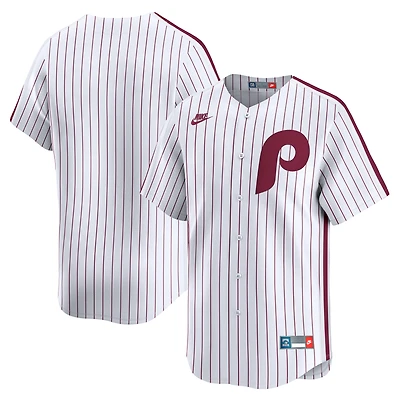 Maillot Nike blanc pour homme Philadelphia Phillies Throwback Cooperstown Collection Limited