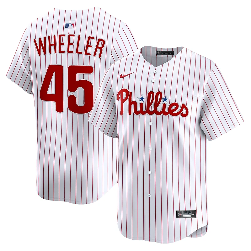 Men's Nike Zack Wheeler White Philadelphia Phillies Home Limited Player Jersey