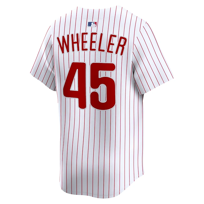Maillot de joueur Nike Zack Wheeler blanc Philadelphia Phillies Home Limited pour homme