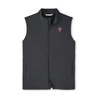 Men's Peter Millar Black Philadelphia Phillies Dunes Full-Zip Vest