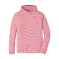 Men's Peter Millar Red Philadelphia Phillies Pine Sugar Stripe Performance Hoodie