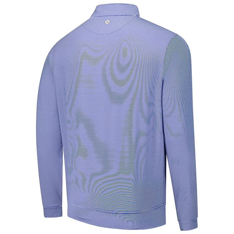 Men's Peter Millar Royal Philadelphia Phillies Perth Sugar Stripe Performance Quarter-Zip Top
