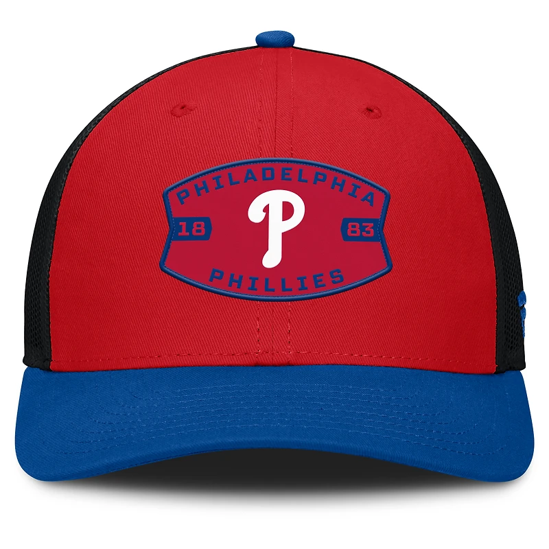 Men's Philadelphia Phillies Fanatics Red/Royal Cutoff Adjustable Trucker Hat