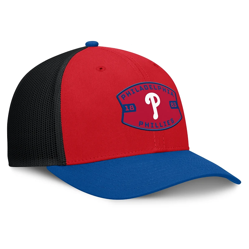 Men's Philadelphia Phillies Fanatics Red/Royal Cutoff Adjustable Trucker Hat