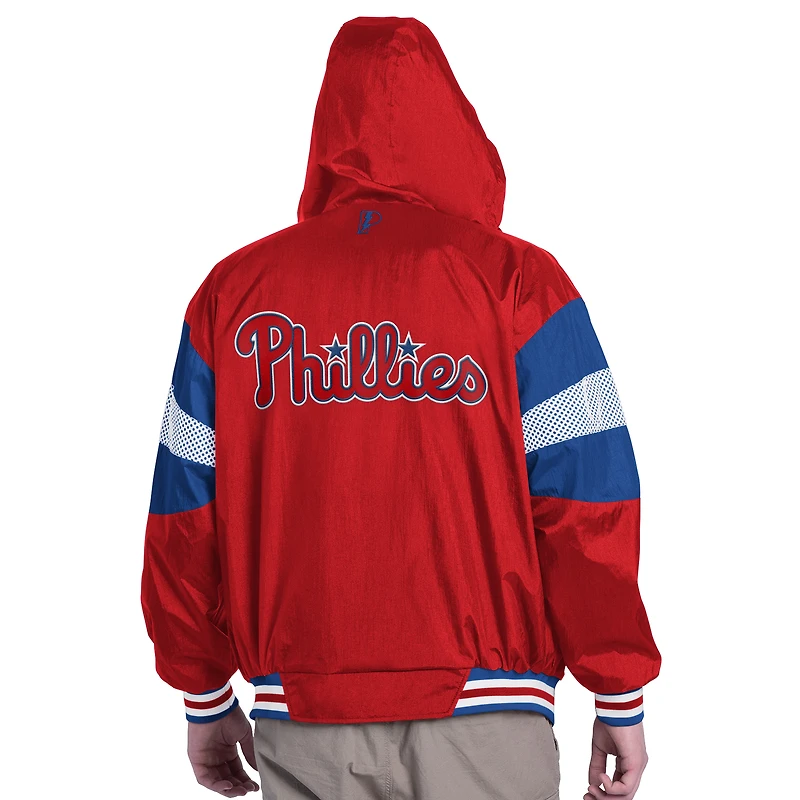 Men's Pro Player Red/Royal Philadelphia Phillies Legacy Lightweight Full-Zip Hooded Jacket
